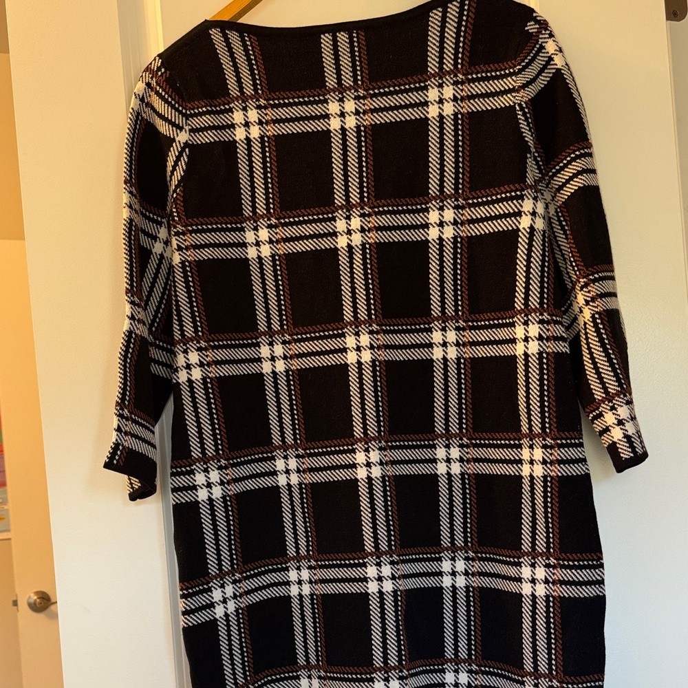 Ann Taylor Plaid Sweater Dress NWT - Picture 8 of 11